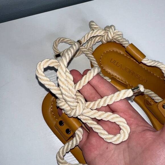 Ulla Johnson Eva Rope Sandals in Caramel NWOT Size EU 35/US 5 Pre Fall 2022